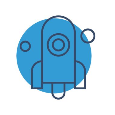 roket ikonu vektör illüstrasyonu