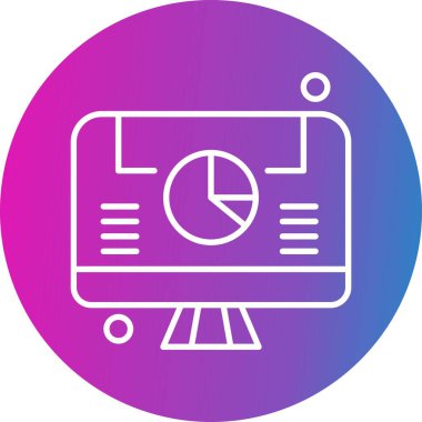 vektör lcd simgesi illüstrasyonu