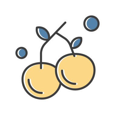 vektör kiraz simgesi illüstrasyonu