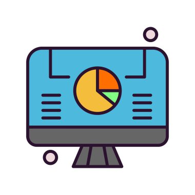 vektör lcd simgesi illüstrasyonu