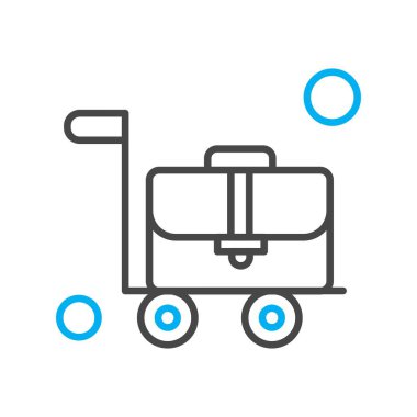 çanta simgesi vektör illüstrasyonu