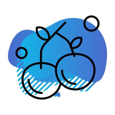 vektör kiraz simgesi illüstrasyonu