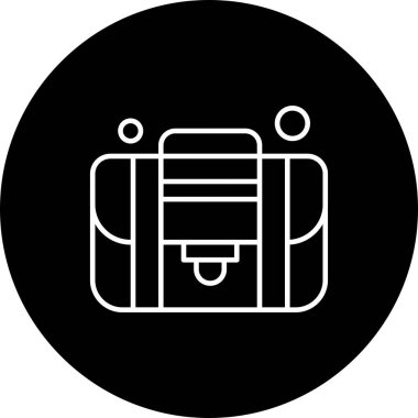 bavul ikonu vektör illüstrasyonu