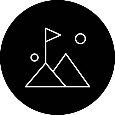  vektör dağ simgesi illüstrasyonu