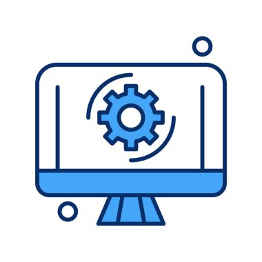 vektör lcd simgesi illüstrasyonu