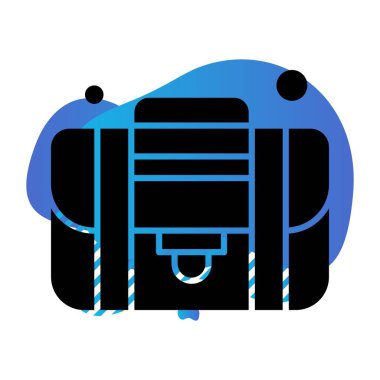 bavul ikonu vektör illüstrasyonu