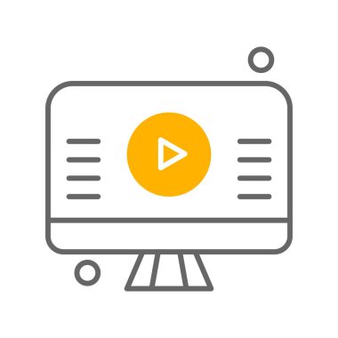 vektör lcd simgesi illüstrasyonu