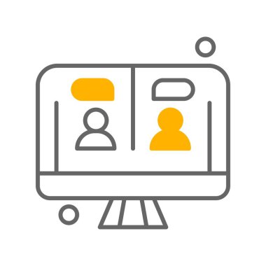 vektör lcd simgesi illüstrasyonu