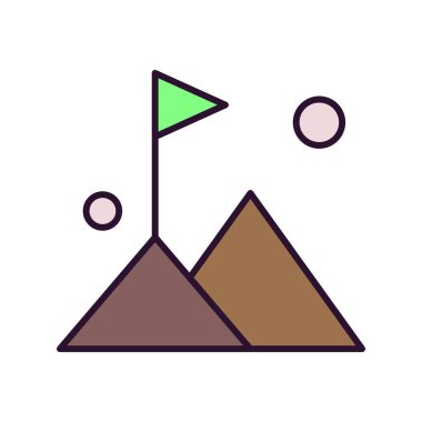  vektör dağ simgesi illüstrasyonu