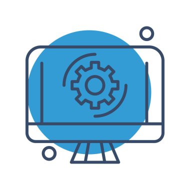 vektör lcd simgesi illüstrasyonu