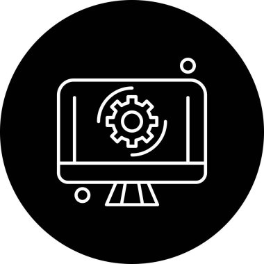 vektör lcd simgesi illüstrasyonu