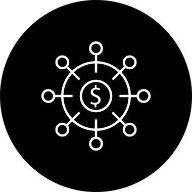 Dolar simgesi vektör illüstrasyonu