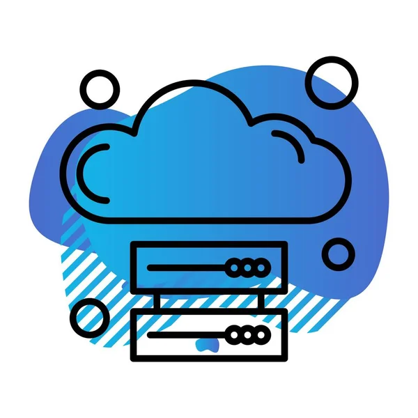 Vectorserver Pictogram Illustratie — Stockvector