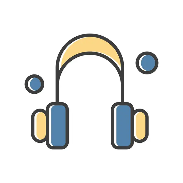 Vector Auriculares Icono Ilustración — Vector de stock