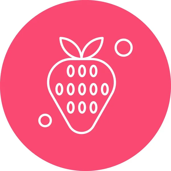 Vector Strawberry Icon Illustration — Stock Vector