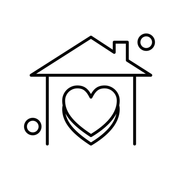 Vector Home Pictogram Illustratie — Stockvector