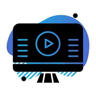 vektör lcd simgesi illüstrasyonu