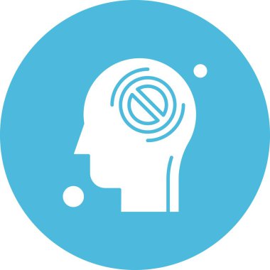 İnsan kafası illüstrasyonunda vektör yasaklı simge