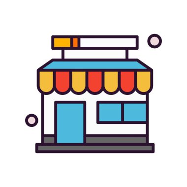 vektör mağaza simgesi çizimi