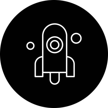 roket ikonu vektör illüstrasyonu