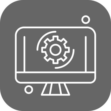 vektör lcd simgesi illüstrasyonu