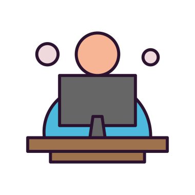 vektör ofisi simgesi illüstrasyonu