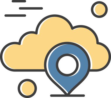 Vektör konumu simge illüstrasyonu