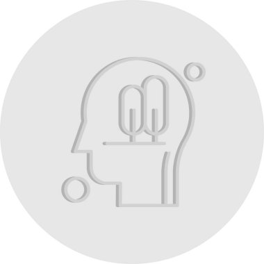 vektör insan başı ve ağaç simgesi illüstrasyonu