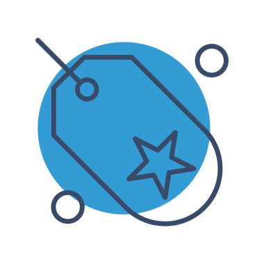 Etiket simgesi vektör illüstrasyonu