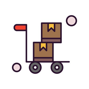 Sepet ikonu vektör illüstrasyonu