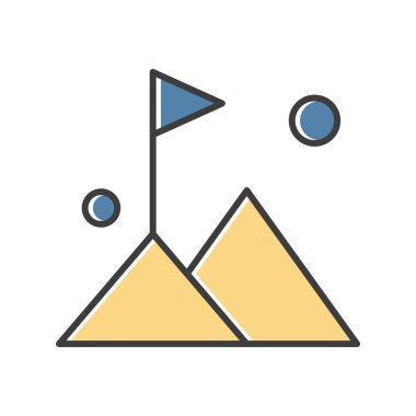  vektör dağ simgesi illüstrasyonu