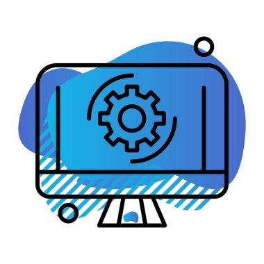 vektör lcd simgesi illüstrasyonu