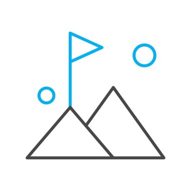  vektör dağ simgesi illüstrasyonu