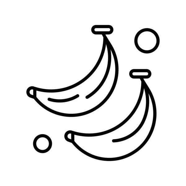 Ilustrasi Ikon Vektor Banana - Stok Vektor