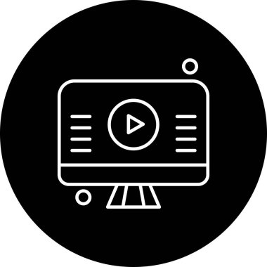 vektör lcd simgesi illüstrasyonu