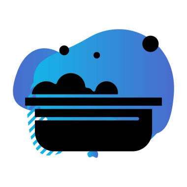 vektör Küvet Simgesi illüstrasyonu