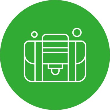 bavul ikonu vektör illüstrasyonu