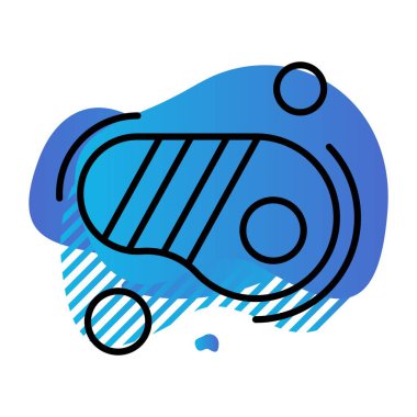 Vektör biftek simgesi illüstrasyonu