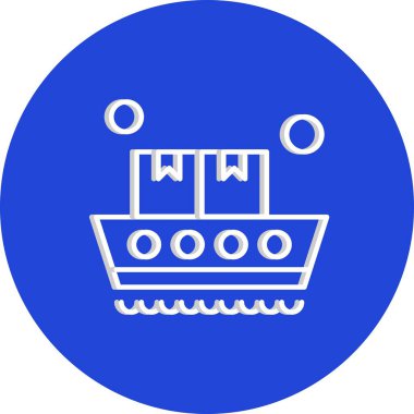 Gemi simgesi vektör illüstrasyonu