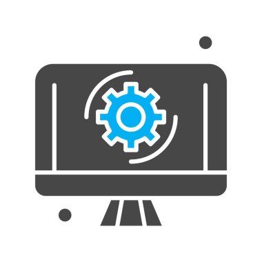 vektör lcd simgesi illüstrasyonu