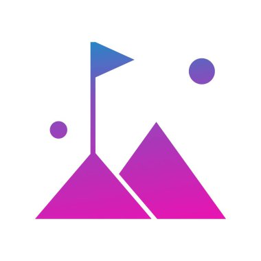  vektör dağ simgesi illüstrasyonu