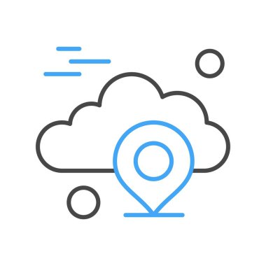 Vektör konumu simge illüstrasyonu