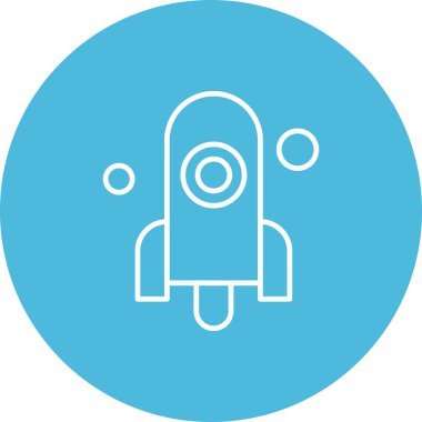 roket ikonu vektör illüstrasyonu