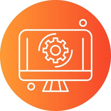 vektör lcd simgesi illüstrasyonu