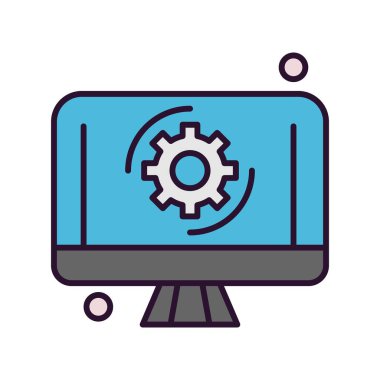 vektör lcd simgesi illüstrasyonu