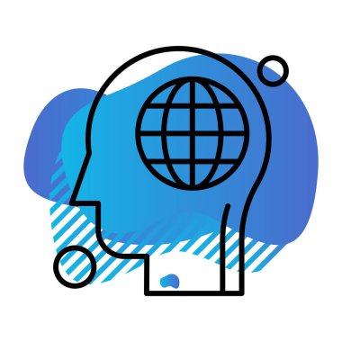 Vektör dünyası Simgesi illüstrasyonu