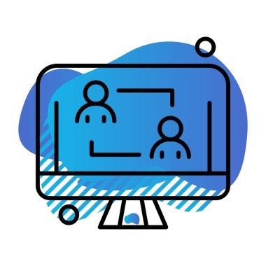 vektör lcd simgesi illüstrasyonu