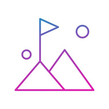  vektör dağ simgesi illüstrasyonu