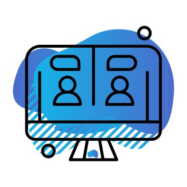 vektör lcd simgesi illüstrasyonu