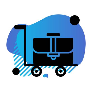 çanta simgesi vektör illüstrasyonu